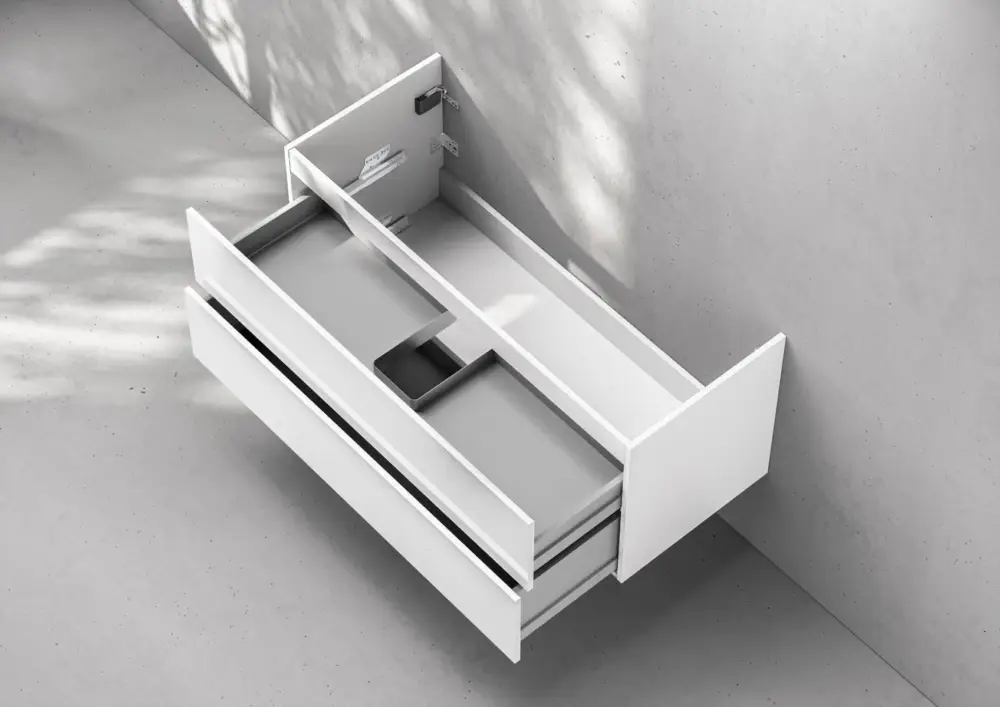 Unterschrank Intarbad Premium als Zubehör für Waschtisch Kaldewei Cono 120 cm grifflos Expressversand