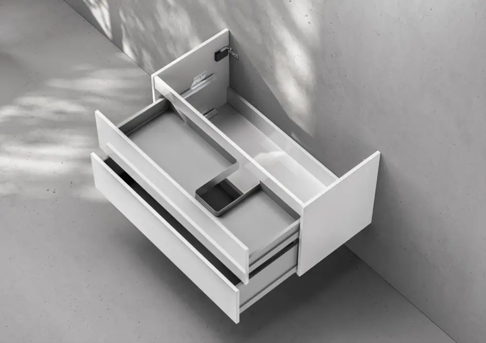 Begrenztes Angebot Unterschrank Intarbad Premium als Zubehör für Waschtisch Catalano New Zero 75cm mit Ablage links