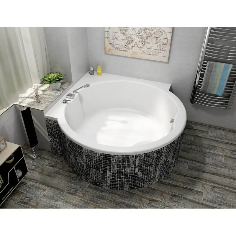Must-Have Prestige Badewanne rund mit Rahmengestell 172x172x49cm, weiß