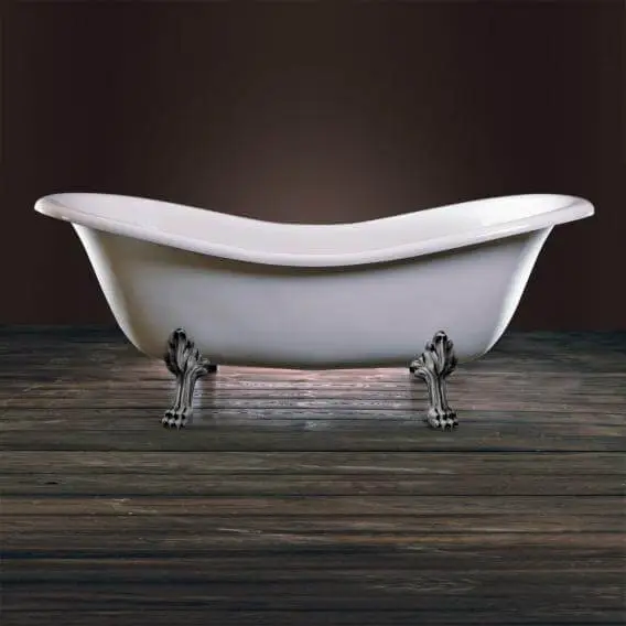 Neue Kollektion Chr. Schröder® Retro Style Badewanne Cleopatra 188x80x40/ 71,5 cm weiß mit Löwenfüßen in chrom