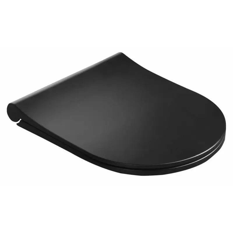 Highlight Slim WC Sitz für Ava mit Soft Close System, schwarz matt