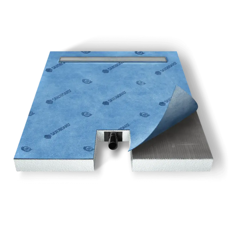 Heißes Angebot SAXOBOARD® Duschelement befliesbar Solid mit Rinne
