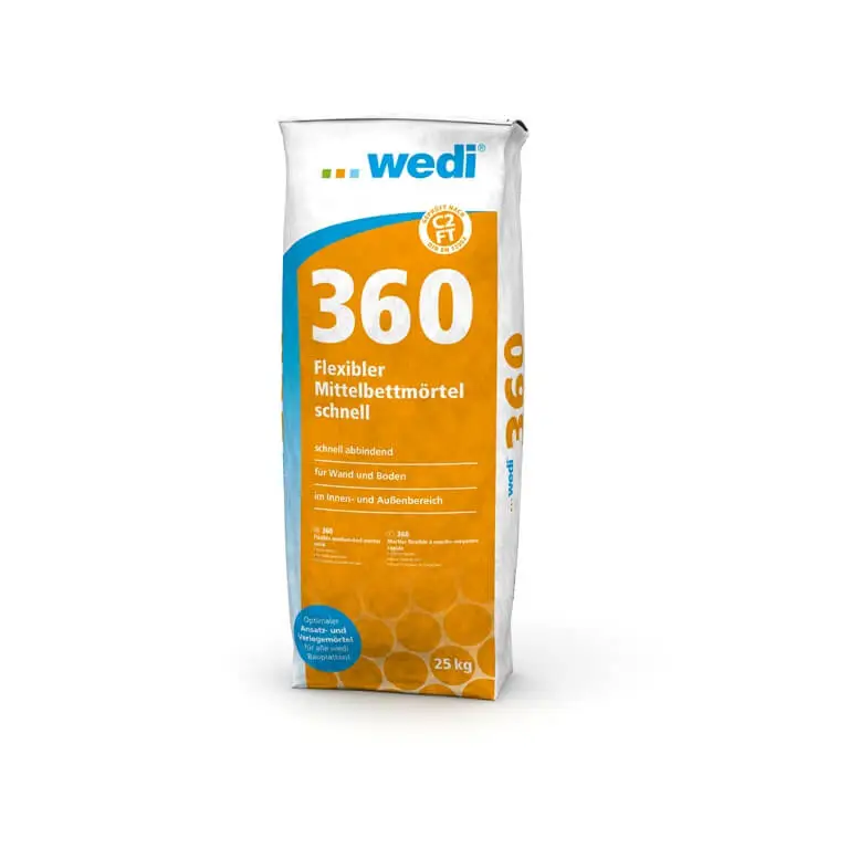 Direkt Vom Hersteller wedi 360 Flexibler Mittelbettmörtel schnell Palettenware