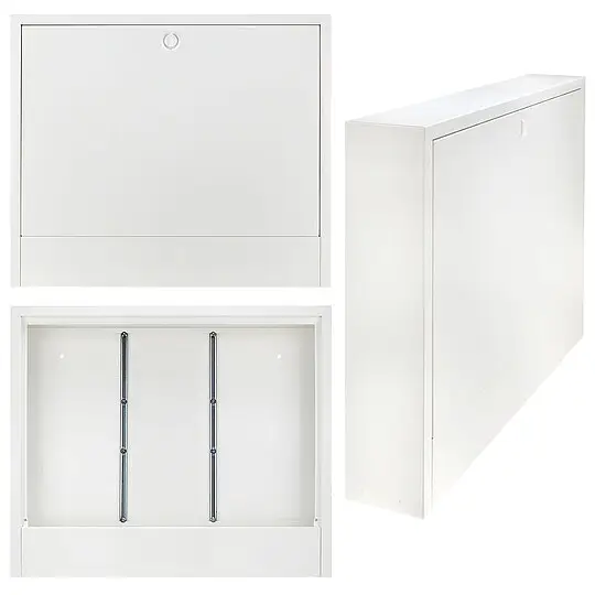 Kostenloser Versand Aufputz-Verteilerschrank - Farbe weiß - 9-10 Heizkreise