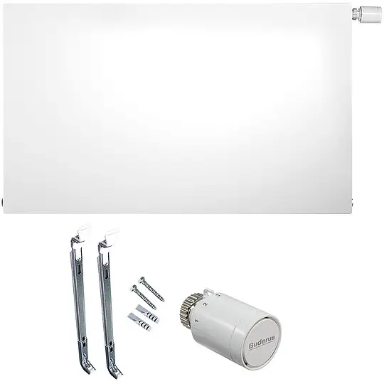 Ventil-Heizkörper Buderus Logatrend VC-Plan.2 H 600 mm L 500 mm Typ 21 - 493/311 Watt - Set mit Thermostatkopf links Abverkauf