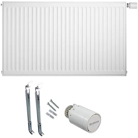 Buderus Ventil-Heizkörper Logatrend VCM-Profil.2 H 400 L 800 Typ 21 - 604/381 Watt - Set mit Thermostatkopf Zertifiziert