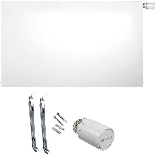 Sichere Zahlung Buderus Ventil-Heizkörper Logatrend VCM-Plan.2 H 600 L 500 Typ 22 - 654/412 Watt - Set mit Thermostatkopf