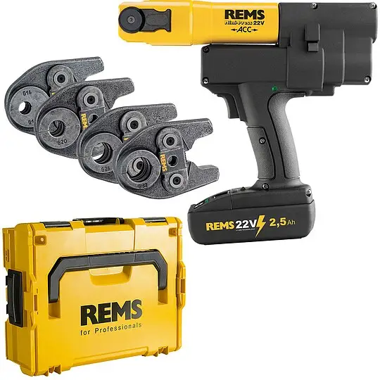Radial-Pressmaschine Mini-Press 22 V ACC + Kunststoff-Systemkoffer + 4 Stk. Presszangen Mini G 16, 20, 26, 32 Jetzt Kaufen