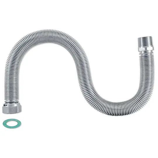Edelstahl-Wellrohr 1/2'' AG x 1/2'' Überwurfmutter - ausziehbar von 500 - 1.000 mm Finale Aktion