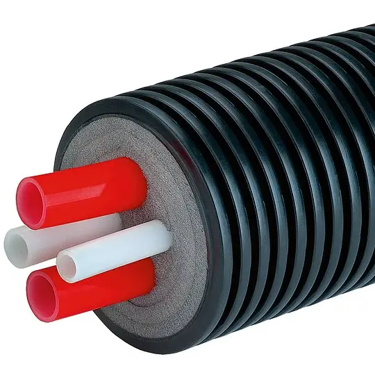 AustroPEX Kombirohr-Fernwärmeleitung für Heizung und Warmwasser - Meterware - 2-32x2,9 / 1-32x4,4 / 1-20x2,8 - Außenmantel 160 mm Ausverkauf