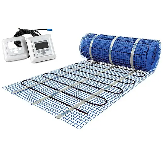 Elektro-Fußbodenheizung - Heizmatte 8 m² - 230 V - Länge 16 m - Breite 0,5 m - mit Digital-Raumthermostat Knallerangebot