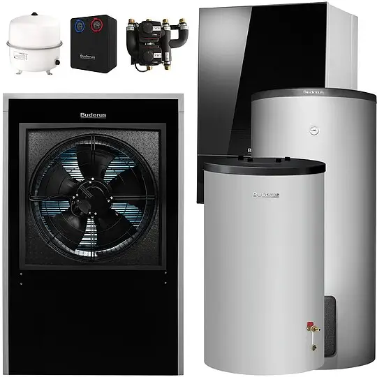 Abverkauf Buderus WLW196i-8 IR E Logaplus Wärmepumpen-Paket mit Warmwasserspeicher SH290 RS-B + Pufferspeicher P120.5 S-B für Mischkreis - 7739616996