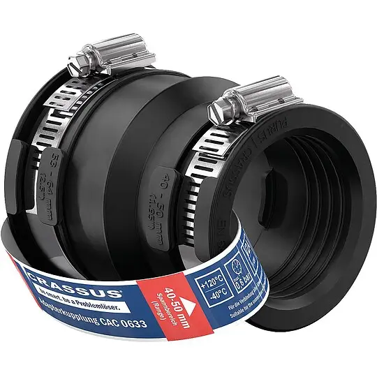 Must-Have Adapterkupplung CAC 0633 Spannbereich 53-64 x 40-50mm EPDM - PN 0,6 bar