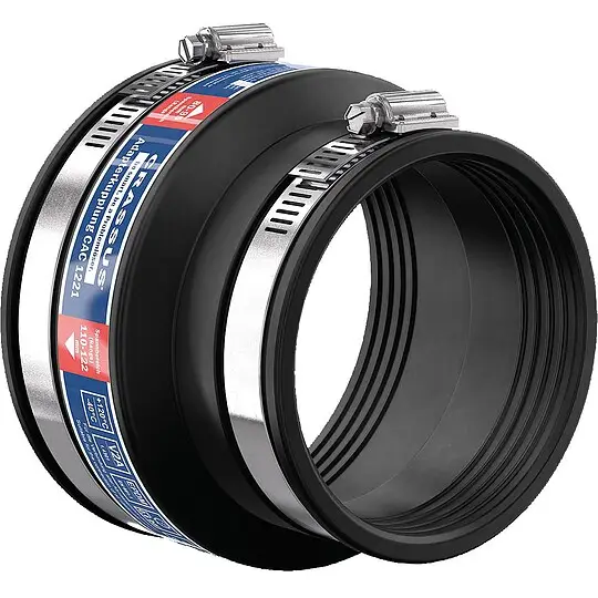 Adapterkupplung CAC 1221 Spannbereich 110-122 x 80-95 mm EPDM - PN 0,6 bar Markenware