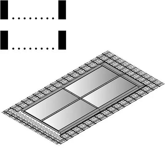 Abverkauf Viessmann Befestigungssatz Dachintegration für 10 Flachkollektoren senkrecht 2-reihige Montage Mönch-Nonne 15-65° - Z013119
