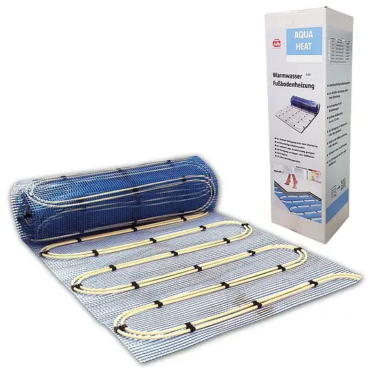 jollytherm Warmwasser Fußbodenheizung Aquaheat 15 m² - 3 Heizmatten 6,2 x 0,8 m inkl. Anschlussleitungen - 10050 Finale Aktion