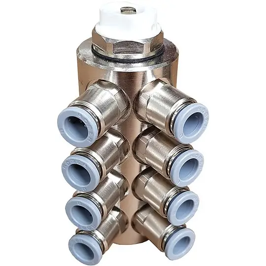 Must-Have jollytherm Anschlussverteiler 8-fach 3/4'' Eurokonus auf 8 mm Stecksystem inkl. integriertem Schnellentlüfter - 10113