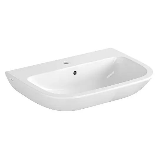 Finale Aktion Waschtisch VitrA S20 650 x 470 mm, mit Überlauf, 1 Hahnloch mittig, weiß - 5504L003-0001