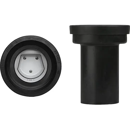 PE-WC-Anschlussstutzen gerade für Unterputzmontage, DN 100, mit abu rat blocker - 180 mm lang Gratis Versand