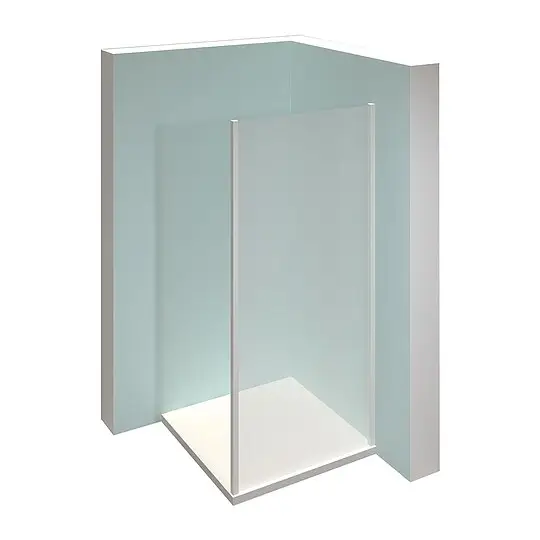 Seitenwand Hüppe Alpha 2 Profil silber matt, Glas 4 mm, 775-800 mm - A20503087321 Beliebt