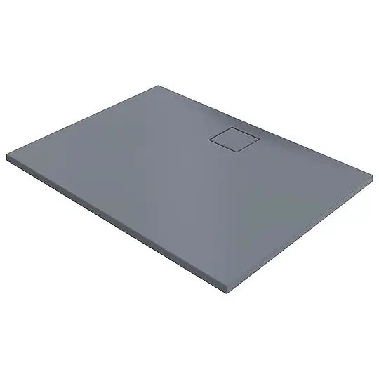 Jetzt Kaufen Duschwanne Hüppe EasyFlat 1000 x 52 x 800 mm, Mineralguss, Ablauf lange Seite, grau matt - EF0103026