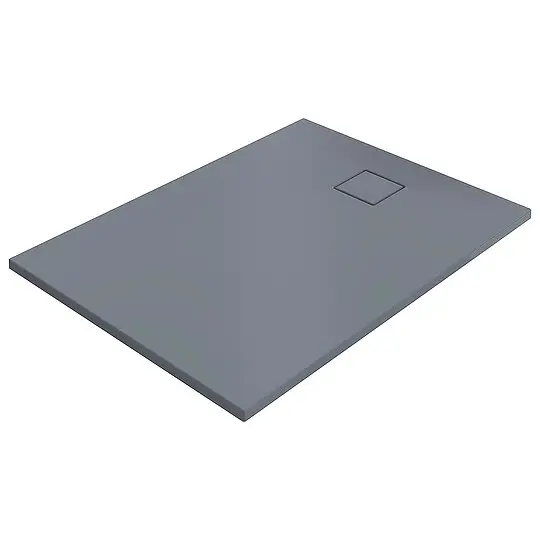 Knallerangebot Duschwanne Hüppe EasyFlat 1200 x 52 x 900 mm, Mineralguss, Ablauf kurze Seite, grau matt - EF0209026