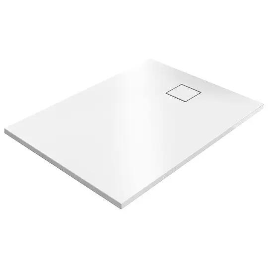 Duschwanne Hüppe EasyFlat 1400 x 52 x 1000 mm, Mineralguss, Ablauf kurze Seite, weiß - EF0217055 Sonderangebot