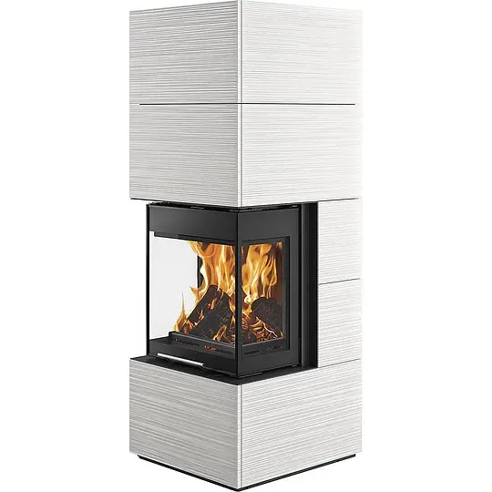 Kaminofen Oranier Club Tre, conStone Weiß Lines / Stahl schwarz, 8 kW - 5628 87 Abverkauf