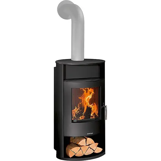 Kaminofen Justus Island Aqua, wasserführend, Stahl schwarz, 10 kW - 7624 11 Abverkauf