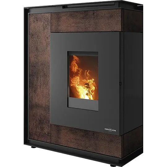 Pelletofen Oranier Boreas Sintered, Stein Korten / Stahl schwarz, Rauchrohranschluss oben, 8 kW - 7962 13 Direktkauf