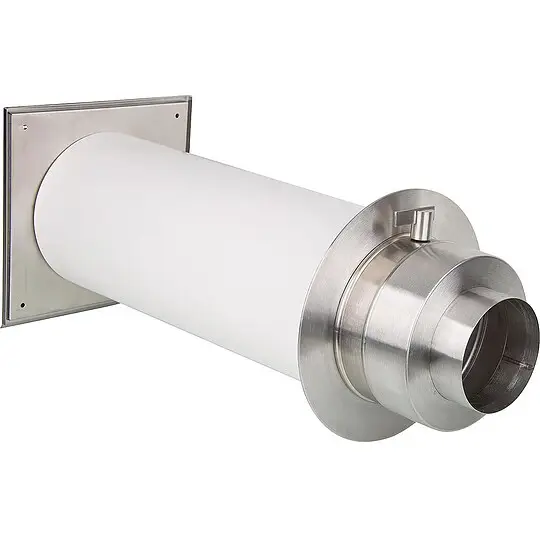 Sale Doppelklappe LKH 80 mit Wanddurchführung, Anschluss Ø 80 mm