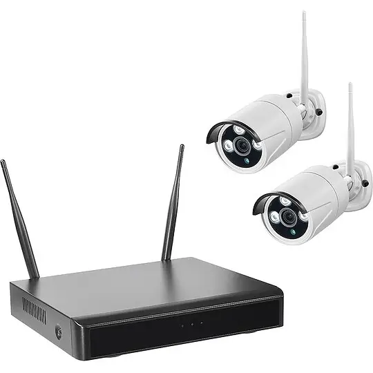 Günstig Funk-Video-Überwachung mit Smartrecorder Set B2 2TB - inkl. 2 Kameras WR100 - 2 TB Festplatte