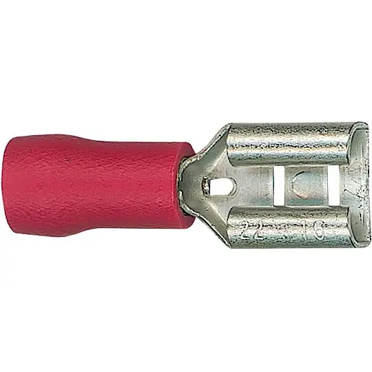 Flachsteckhülse halbisoliert 100 Stück, Farbe rot - bis 1,5 mm², 4,8 x 0,8 mm Aktuell