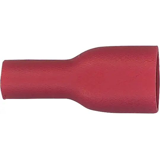 Flachsteckhülse vollisoliert 100 Stück, Farbe rot - bis 1,5 mm², 6,3 x 0,8 mm Preisknaller