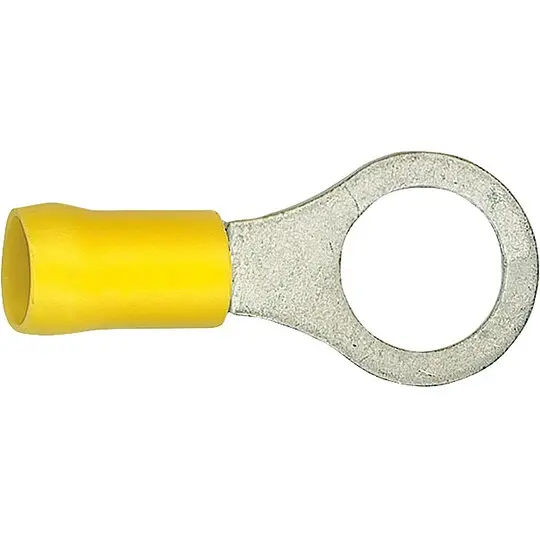 Begrenztes Angebot Kabelschuh in Ringform isoliert, 100 Stück, gelb - 4,0 mm²-6,0 mm², 5,3 mm