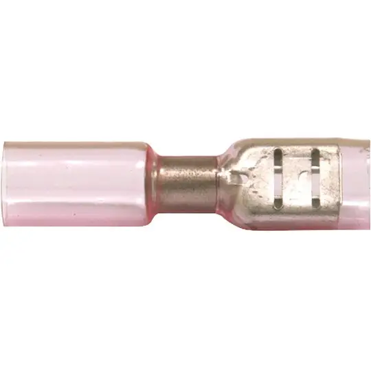 Flachsteckhülsen 10 Stück, 6,3 mm Schrumpfschlauch Isolation - Größe 1,5 - 2,5 mm² Nur Heute