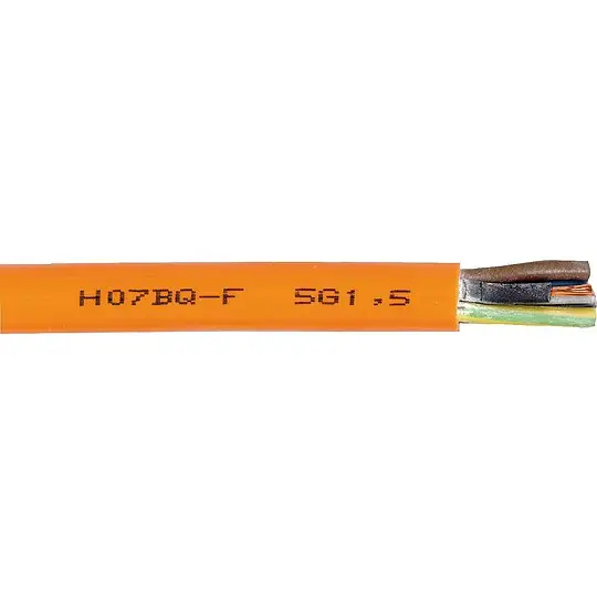 Schwere Gummischlauchleitung H07BQ-F orange 5 G x 1,5 mm² - Rolle 50 m Online Kaufen