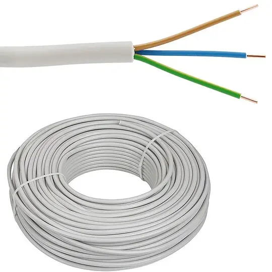 Sale Installationsleitung NYM-J 3 x 1,5 mm² - Farbe grau - Rolle je 50 m