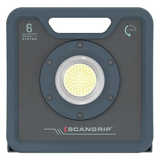 Top-Seller scangrip NOVA 6 C+R for LIFE Akku-LED-Arbeitsleuchte, Baustrahler, 18 V - mit 3,2 Ah Akku - 6000 lm