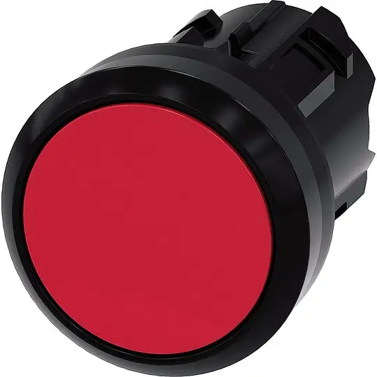 Siemens Drucktaster, 22 mm, rund, rot, Druckknopf, 3SU1000-0AB20-0AA0 Geprüft