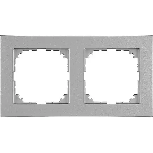 Angebot Rahmen Merten M-Pure 2-fach, Aluminium