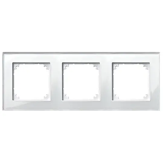 Sofort Bestellen M-Plan, Echtglasrahmen Brillantweiß Merten, 3-fach