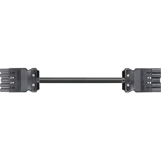 Verbindungsleit. Wieland GST18i5 7,0 m, schwarz, H05VV-F 5G1,5 mm² 5-polig, Buchse - Stecker Neu