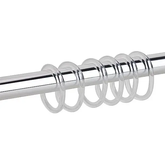 Schnäppchen Duschvorhangringe ESOM, transparent, VPE 12 Stück - 93 967 58