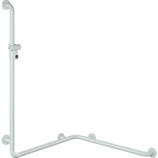 Duschhandlauf Hewi Serie 801 mit Brausestange, reinweiß, 1250 x 762 x 762 mm - 801.35.220 99 Begrenztes Angebot