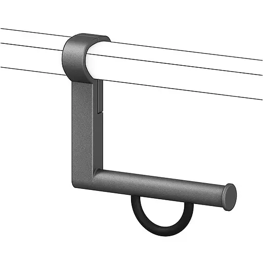 Knallerangebot Papierrollenhalter Normbau Serie Cavere aus Aluminium, Anthrazit-Metallic, passend für Haltegriffe - 7449120095