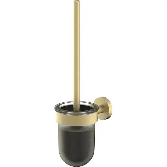 WC Bürstengarnitur mit Wandhalter, Messing / Edelstahl / Hellbronze Kostenfreie Lieferung