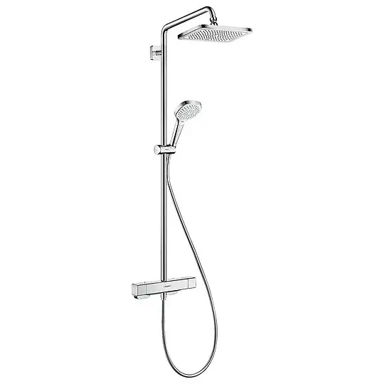 Bestpreis Brause-System Hansgrohe Croma E 280 Handbrause, Kopfbrause 280 x 170 mm und Thermostat, chrom - 27630000