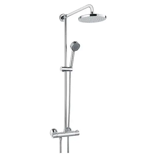 Brause-System Heinrich Schulte Ascona Handbrause, Kopfbrause Ø 200 mm und Thermostat, chrom - Z034647-00010 Highlight