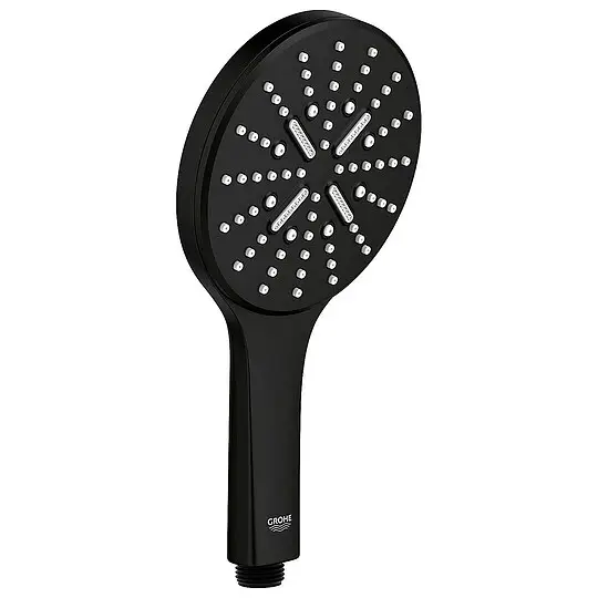 Billig Handbrause Grohe Rainshower Smartactive 130, 3 Strahlarten, Ø 130 mm, phantom black - 22127KF0